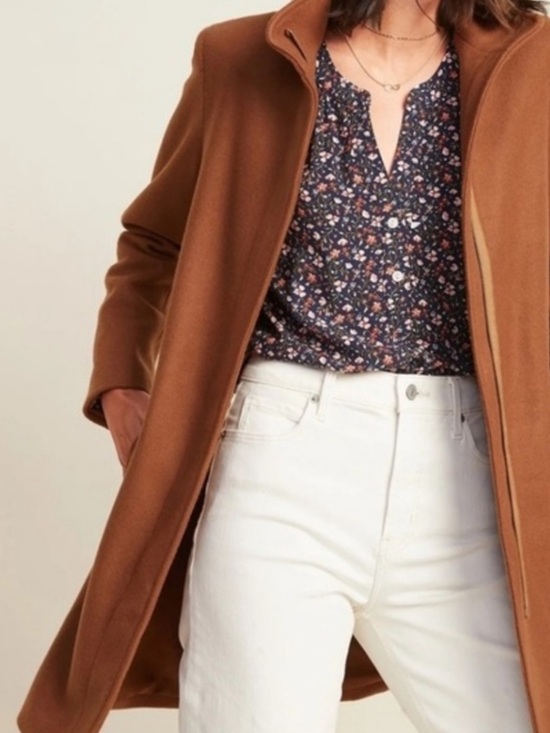 Old Navy Jackets & Blazers - Old Navy Womens Soft Brushed Funnel Neck Coat medium tall